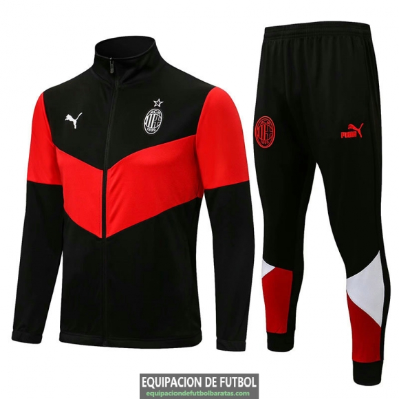 AC Milan Chaqueta Black Red + Pantalon Black Red 2021/2022