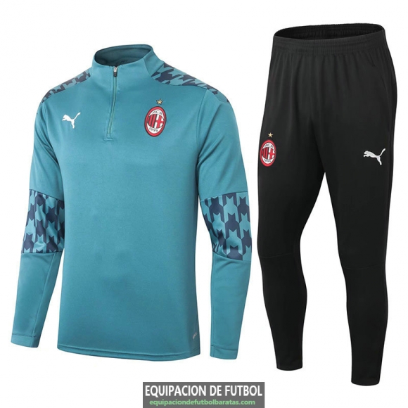 AC Milan Sudadera De Entrenamiento Green + Pantalon 2020/2021