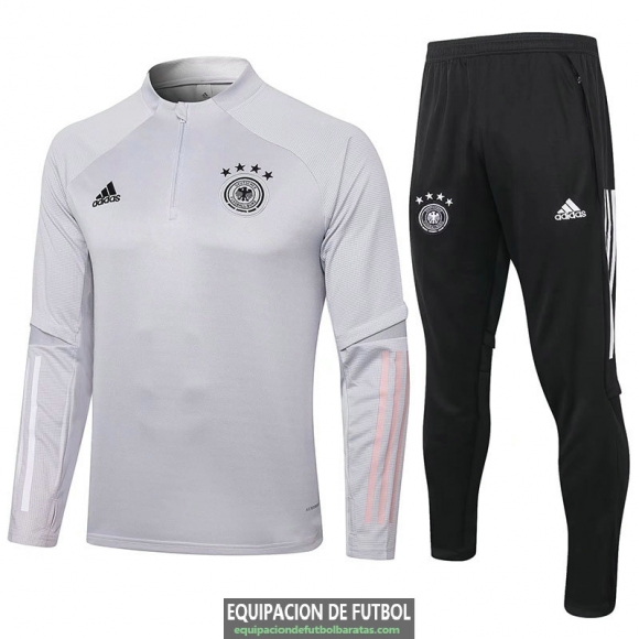 Alemania Sudadera De Entrenamiento Light Grey + Pantalon 2020-2021