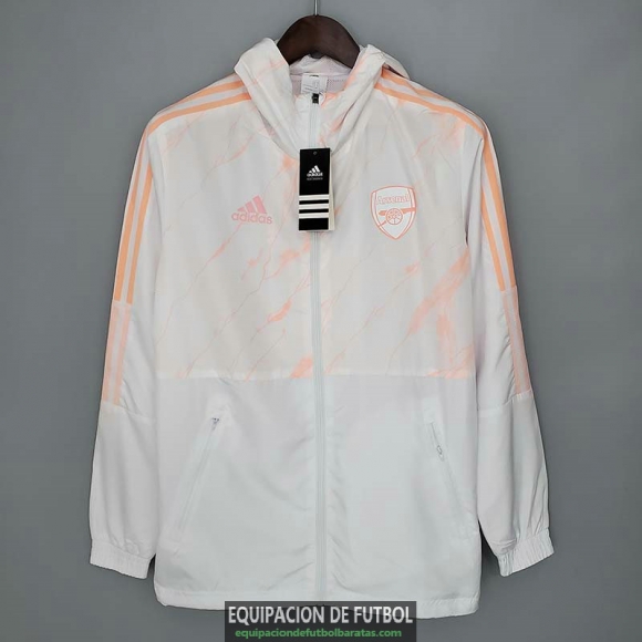 Arsenal Chaqueta Rompevientos White Orange 2021/2022