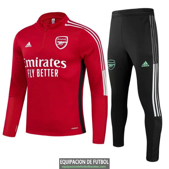 Arsenal Sudadera De Entrenamiento Red + Pantalon Black 2021/2022