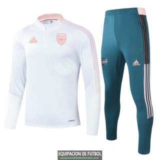 Arsenal Sudadera De Entrenamiento White + Pantalon Green 2021/2022