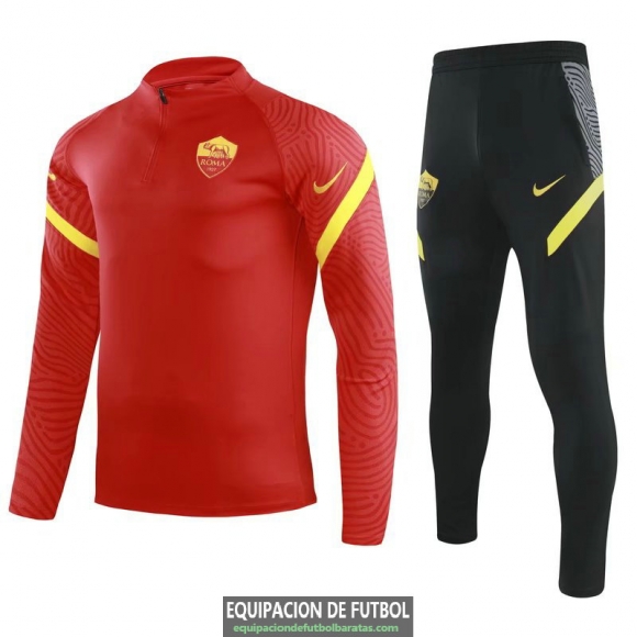 AS Roma Sudadera De Entrenamiento Red + Pantalon 2020-2021