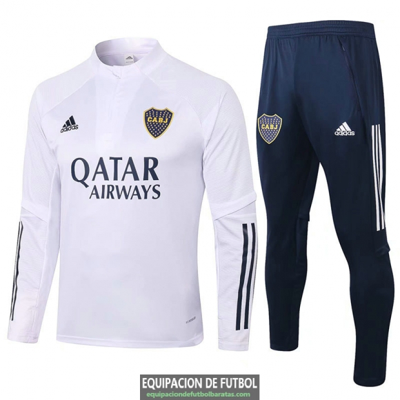 Boca Juniors Sudadera De Entrenamiento White + Pantalon 2020-2021