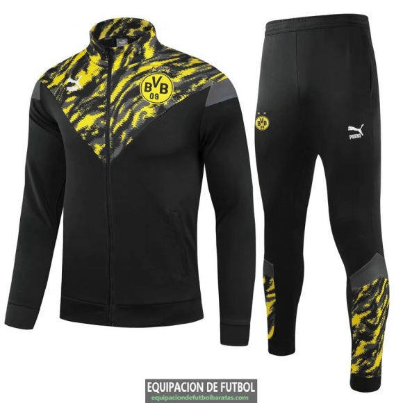 Borussia Dortmund Chaqueta Black Yellow + Pantalon Black 2021/2022