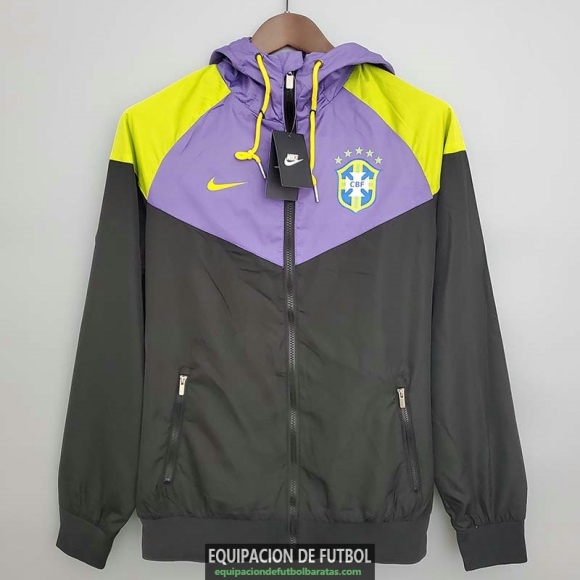 Brasil Chaqueta Rompevientos Purple Black II 2021/2022