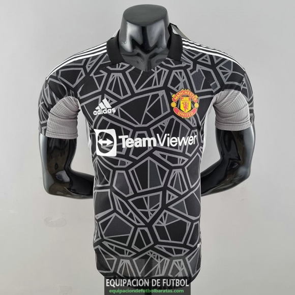 Camiseta Authentic Manchester United Portero Black 2022/2023