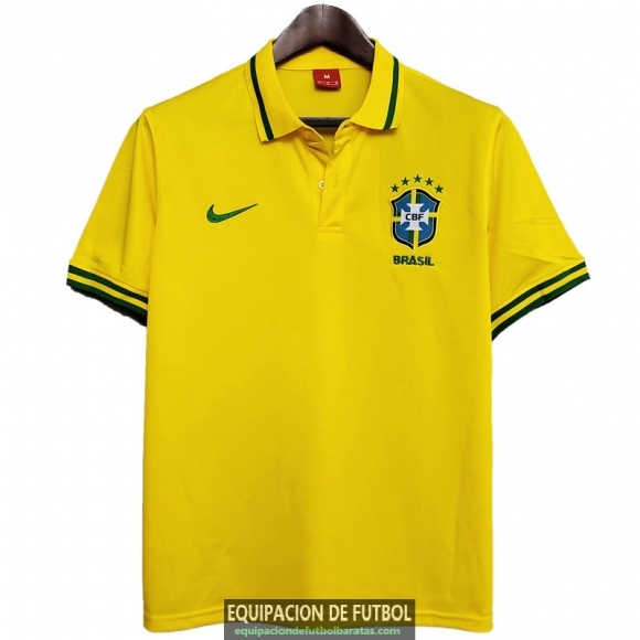 Camiseta Brasil Polo Yellow 2020-2021