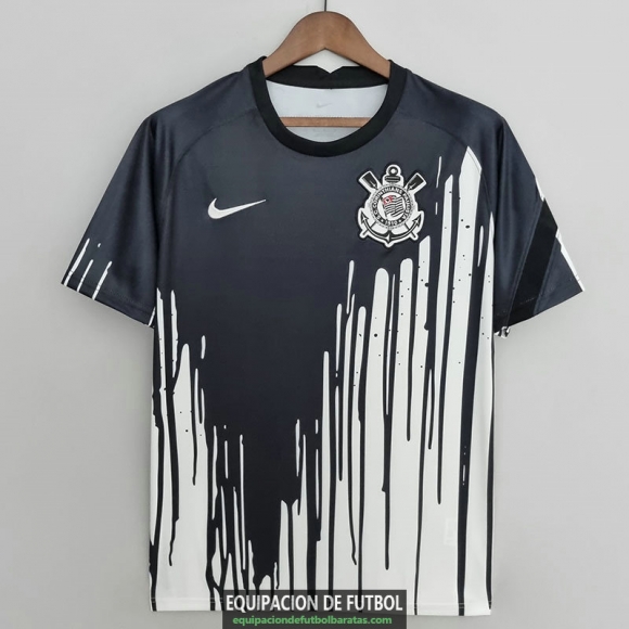 Camiseta Corinthians Pre Match Black White 2022/2023