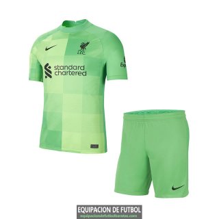 Camiseta Liverpool Portero Ninos Green 2021/2022