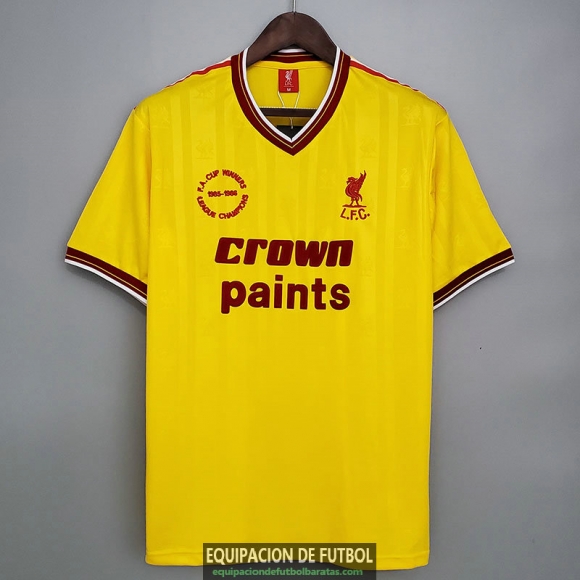 Camiseta Liverpool Retro Yellow 1985/1986