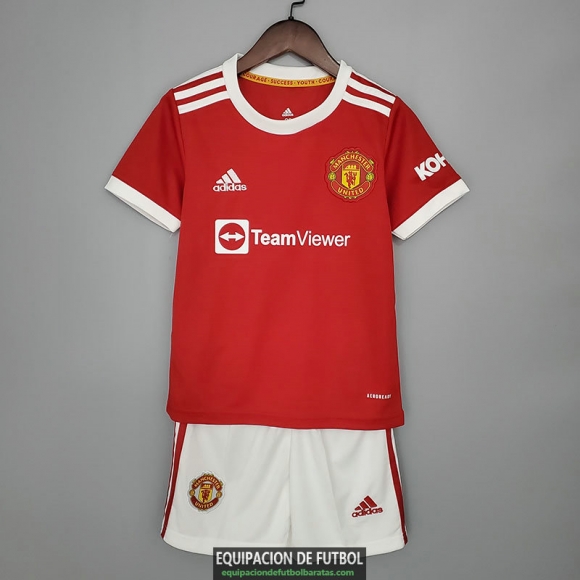 Camiseta Manchester United Ninos Primera Equipacion 2021/2022