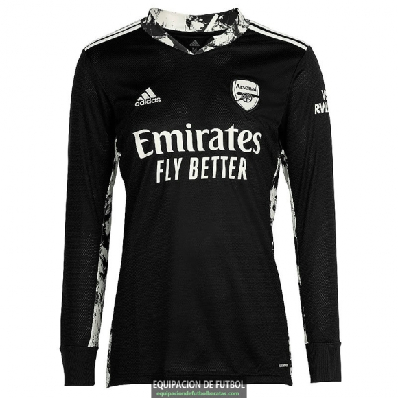 Camiseta Manga Larga Arsenal Portero Black 2020-2021