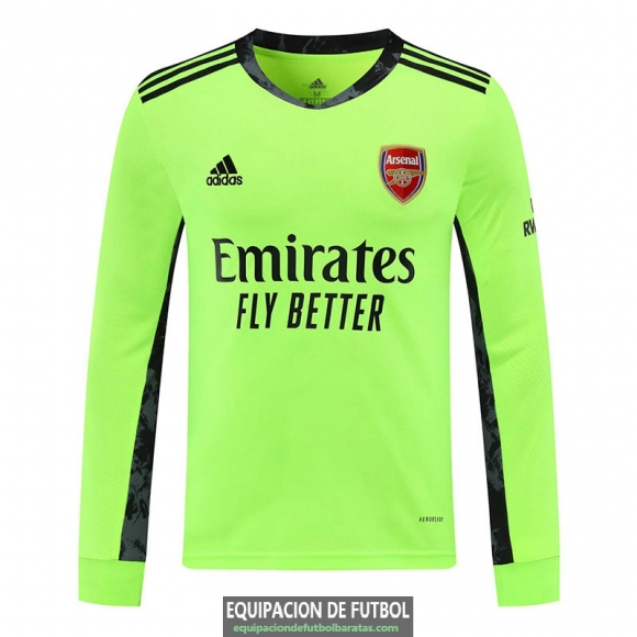 Camiseta Manga Larga Arsenal Portero Green 2020/2021