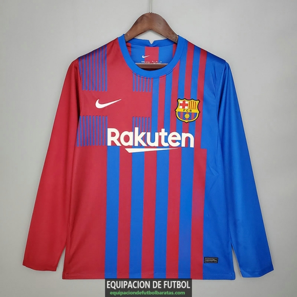 Camiseta Manga Larga Barcelona Primera Equipacion 2021/2022