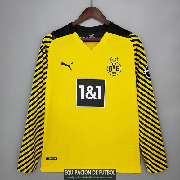 Camiseta Manga Larga Borussia Dortmund Primera Equipacion 2021/2022