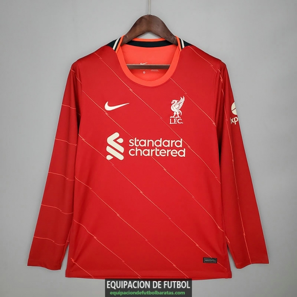 Camiseta Manga Larga Liverpool Primera Equipacion 2021/2022