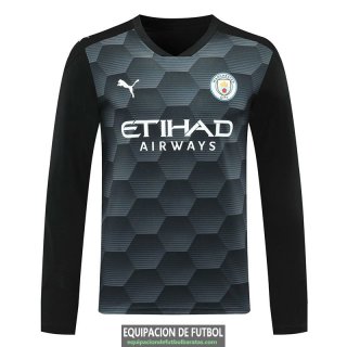 Camiseta Manga Larga Manchester City Portero Black 2020/2021