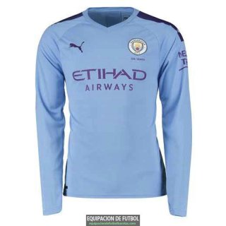 Camiseta Manga Larga Manchester City Primera Equipacion 2019-2020