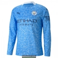 Camiseta Manga Larga Manchester City Primera Equipacion 2020-2021