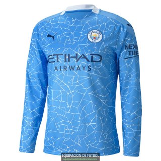 Camiseta Manga Larga Manchester City Primera Equipacion 2020-2021