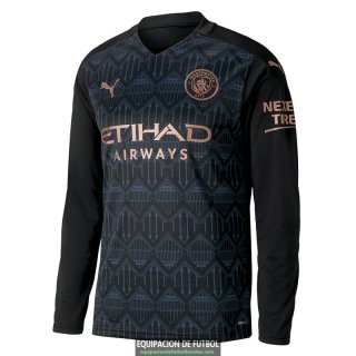 Camiseta Manga Larga Manchester City Segunda Equipacion 2020-2021