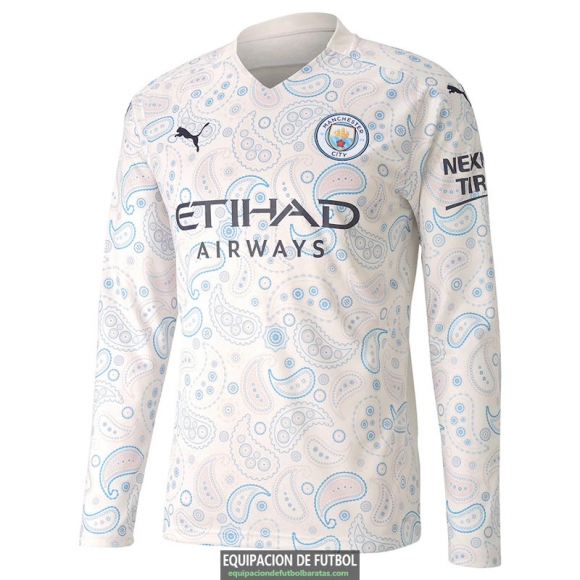 Camiseta Manga Larga Manchester City Tercera Equipacion 2020-2021