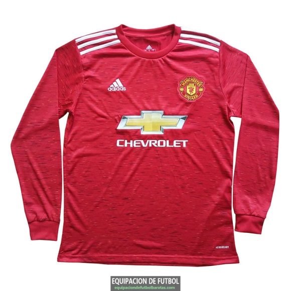 Camiseta Manga Larga Manchester United Primera Equipacion 2020-2021