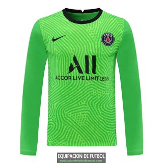 Camiseta Manga Larga PSG Portero Green 2020/2021