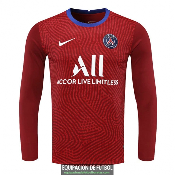 Camiseta Manga Larga PSG Portero Red 2020/2021