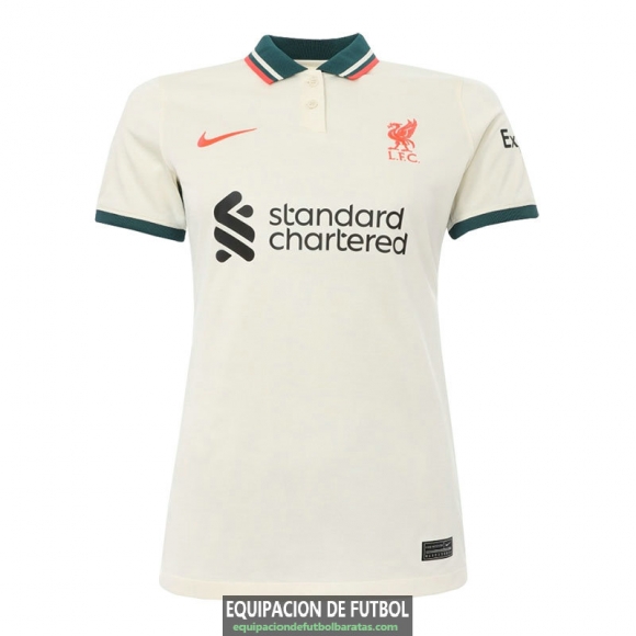 Camiseta Mujer Liverpool Segunda Equipacion 2021/2022