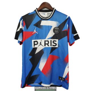 Camiseta PSG x Jordan Training Blue Black Red 2020-2021