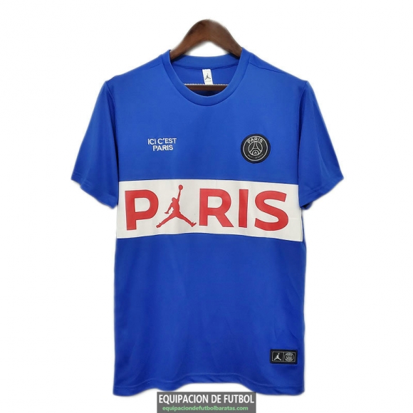 Camiseta PSG x Jordan Training Blue White 2020-2021