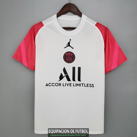 Camiseta PSG x JORDAN Training White Pink 2021/2022