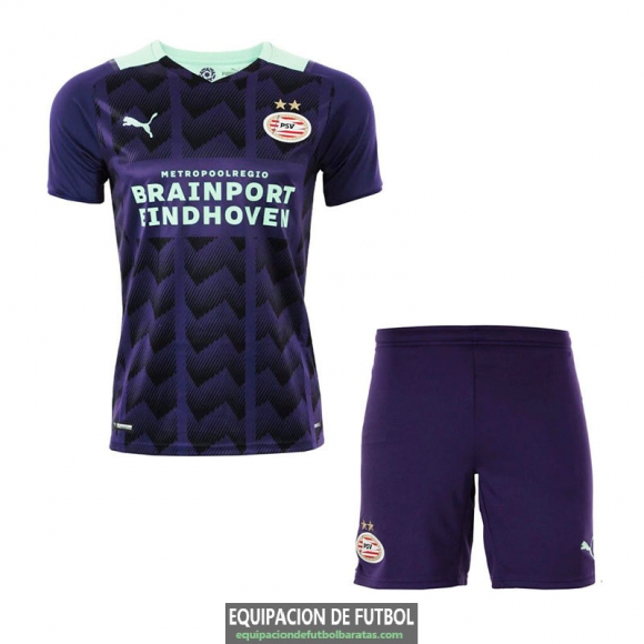 Camiseta PSV Eindhoven Ninos Segunda Equipacion 2021/2022