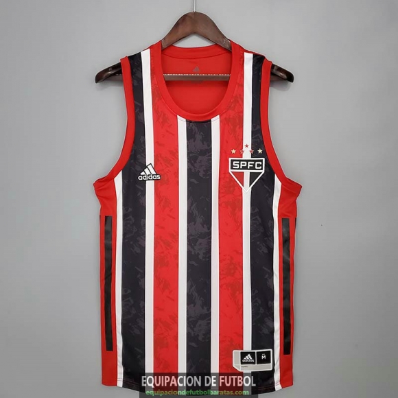 Camiseta Sao Paulo FC Vest Red Black 2021/2022