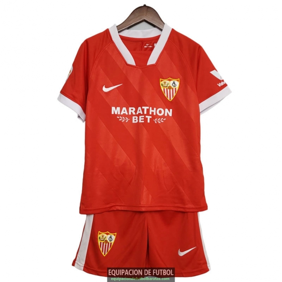 Camiseta Sevilla Ninos Segunda Equipacion 2020-2021