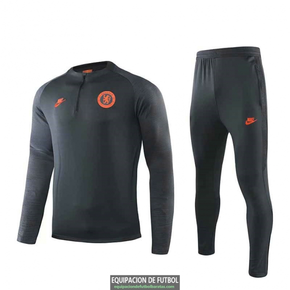 Chelsea Sudadera De Entrenamiento Grey + Pantalon 2019-2020