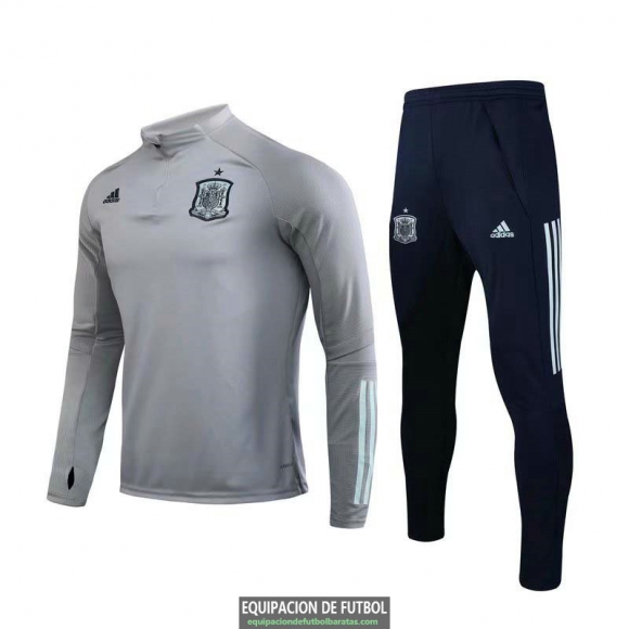 Espana Sudadera De Entrenamiento Grey + Pantalon 2020-2021