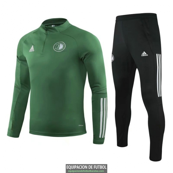 Feyenoord Sudadera De Entrenamiento Green + Pantalon 2020-2021