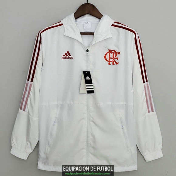 Flamengo Chaqueta Rompevientos White II 2022/2023