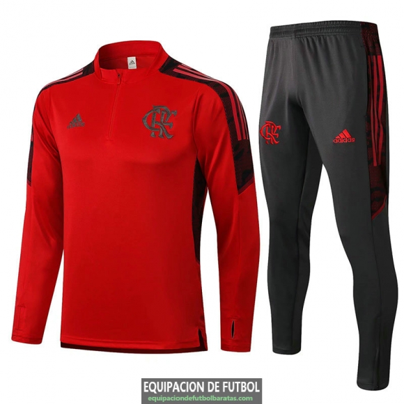 Flamengo Sudadera De Entrenamiento Red + Pantalon Black 2021/2022