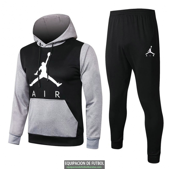 Jordan Chaqueta Capucha Grey Black + Pantalon 2020-2021