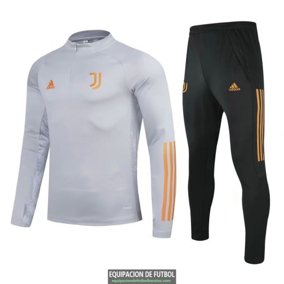 Juventus Sudadera De Entrenamiento Grey + Pantalon 2020-2021