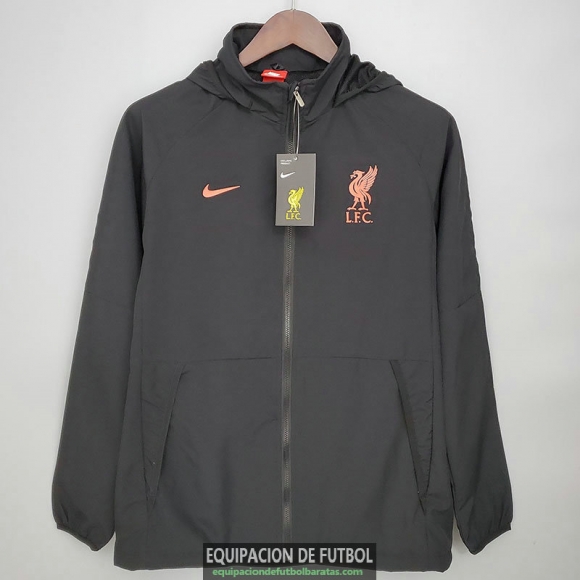 Liverpool Chaqueta Rompevientos Black Orange 2021/2022