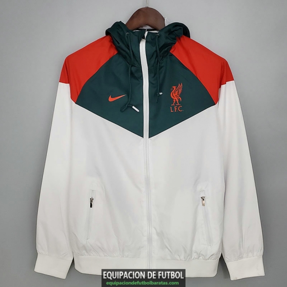 Liverpool Chaqueta Rompevientos White Green I 2021/2022