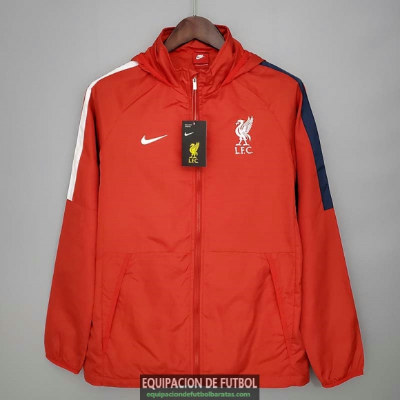 Liverpool Chaqueta Rompevientos White Red Black 2021/2022