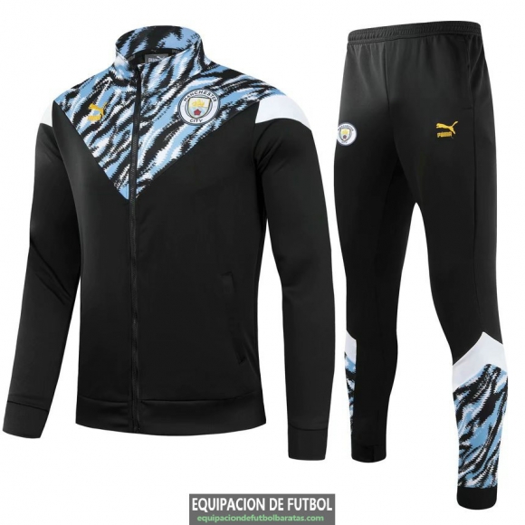 Manchester City Chaqueta Black Blue + Pantalon Black 2021/2022