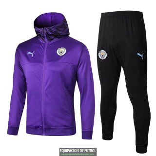 Manchester City Chaqueta Capucha Purple + Pantalon 2019-2020