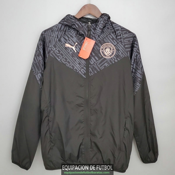 Manchester City Chaqueta Rompevientos Black Gray 2021/2022